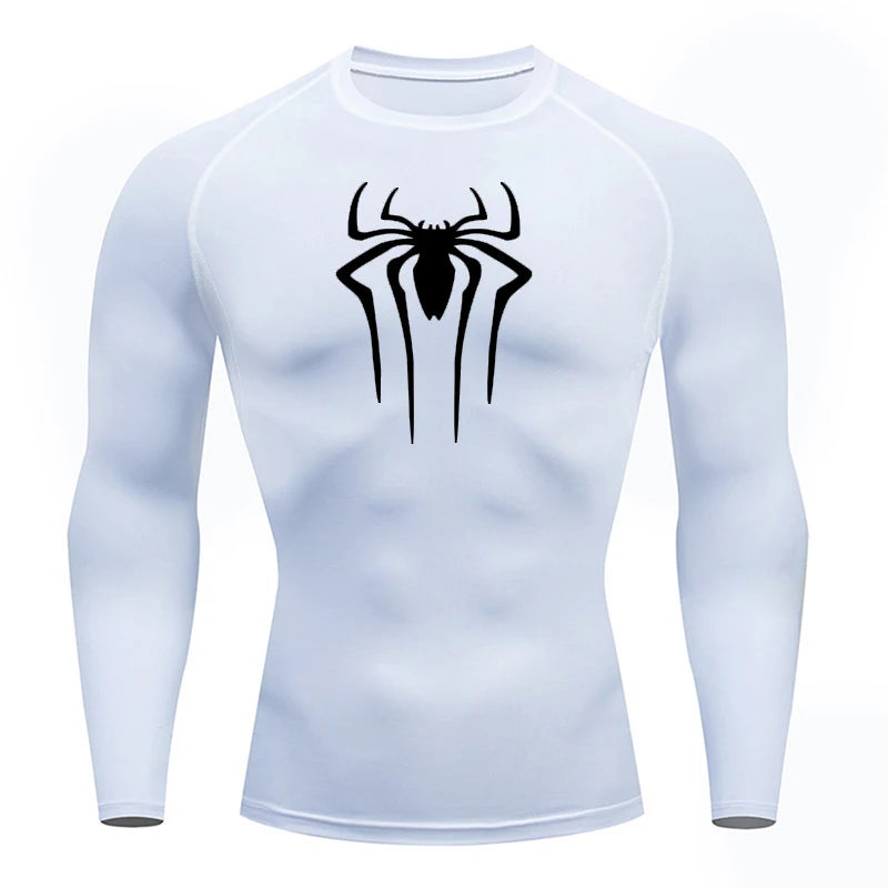 Men's Long Sleeve Spider Rashguard Shirt