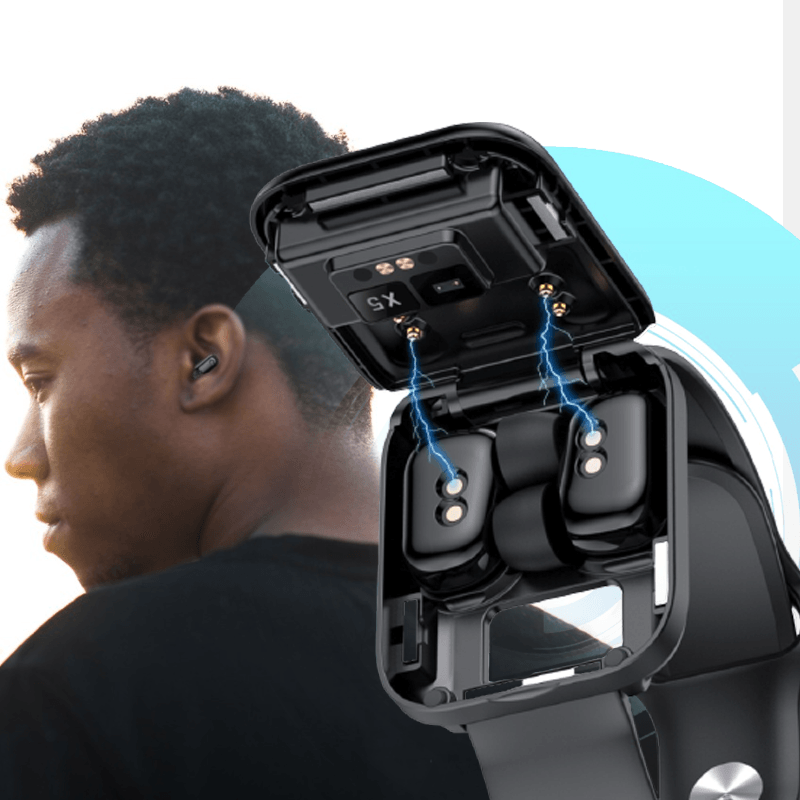 2-in-1 Smartwatch with Wireless Earbuds