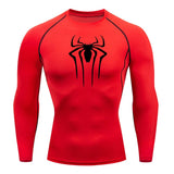 Men's Long Sleeve Spider Rashguard Shirt