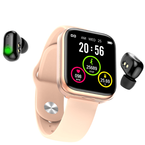 2-in-1 Smartwatch with Wireless Earbuds